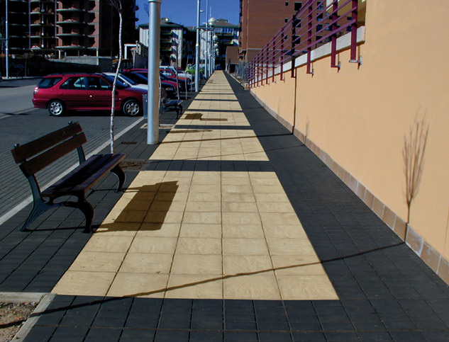Aménagement d’un cheminement piéton en béton décoratif